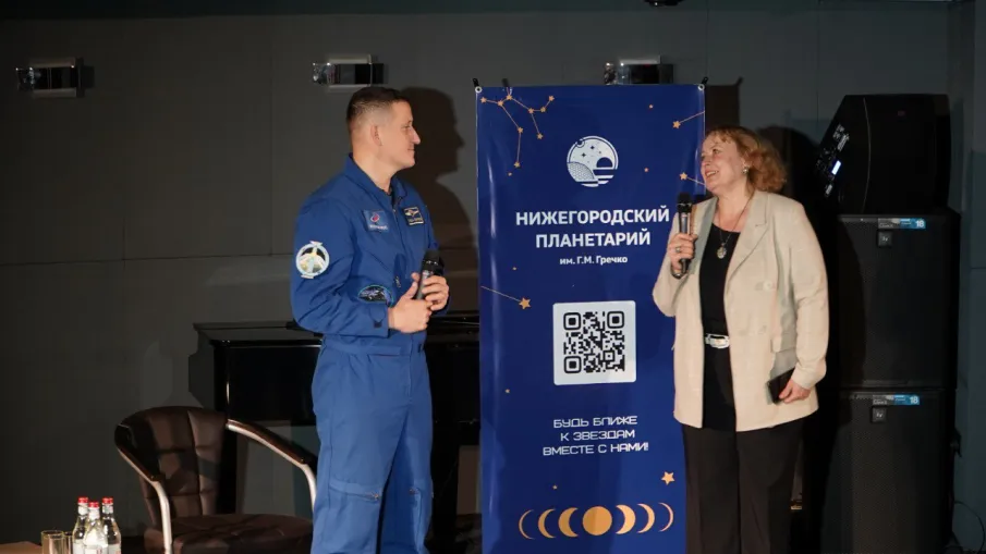 Нижегородские школьники встретились к героем-космонавтом Сергеем Кудь-Сверчковым