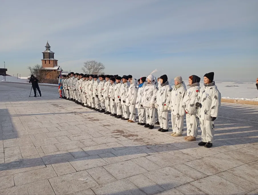 44 кадета и учащихся Центра одаренных детей совершили марш-бросок на лыжах «Маргеловский десант» по Нижегородской области